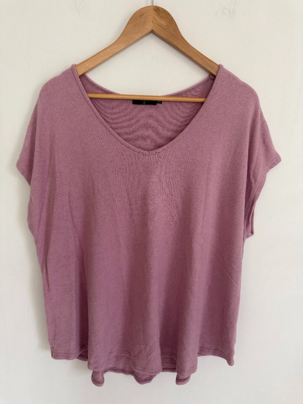 Studio Women Pink Cap Sleeves V Neck Stretch Pullover Top Plus Size 2X